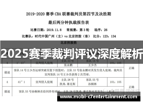 2025赛季裁判评议深度解析